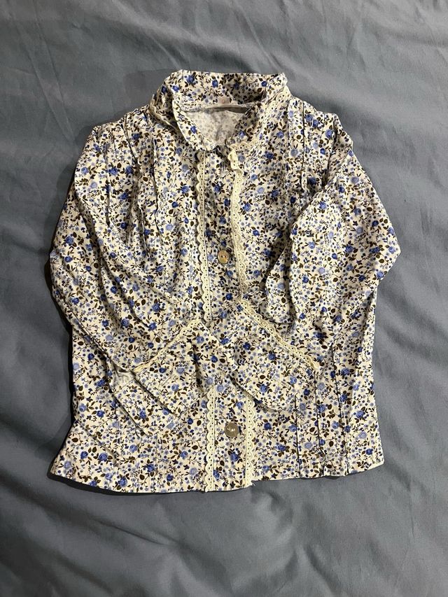 Camisa estampada azul casera Talla 0