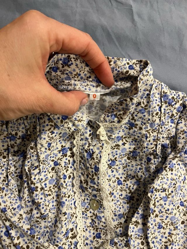 Camisa estampada azul casera Talla 0
