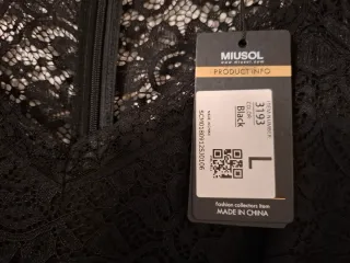 Vestido fiesta Miusol negro talla L