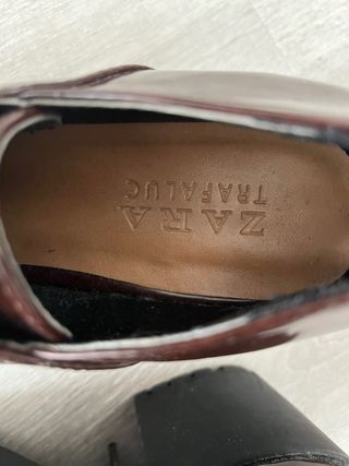 Zapatos de cordones, marrones con plataforma