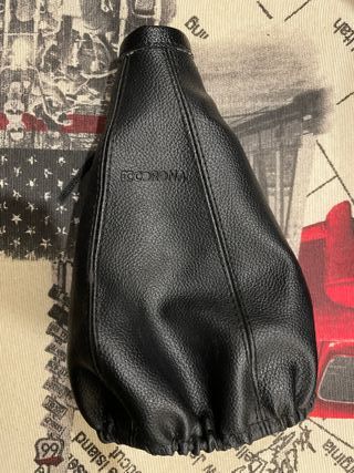 Funda Palanca Cambios Negra Cuero