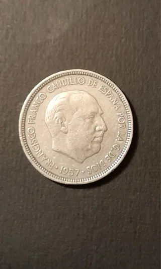 Moneda 5 Pesetas Franco 1957 Estrella 61 España