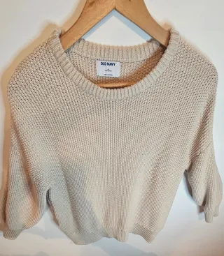 Jersey Old Navy Beige Avena Oversized Túnica