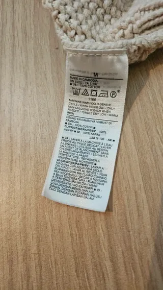 Jersey Old Navy Beige Avena Oversized Túnica