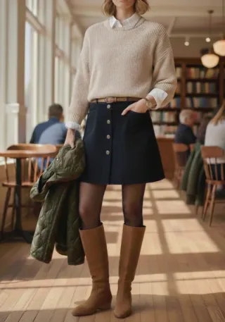 Jersey Old Navy Beige Avena Oversized Túnica