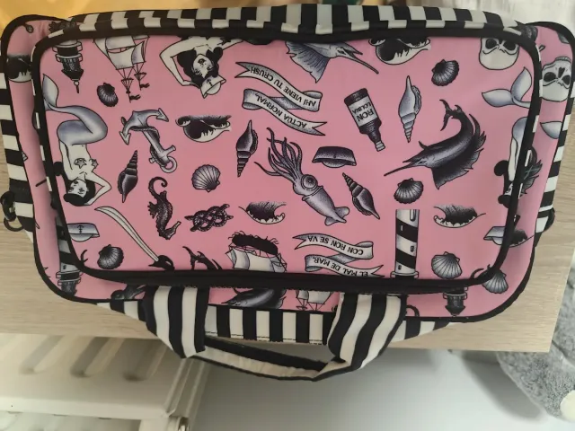 Bolso Lolina Rosa y Negro