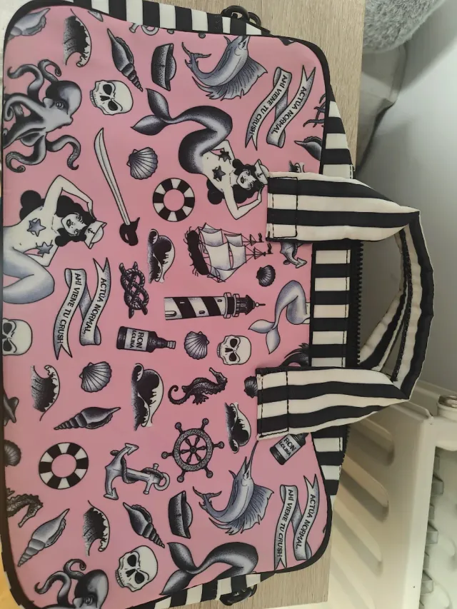 Bolso Lolina Rosa y Negro