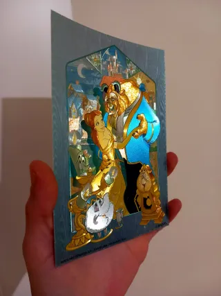 Postal Colección Disney La Bella y la Bestia