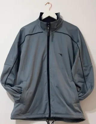 Chaqueta Diadora Vintage 90s Gris Negra