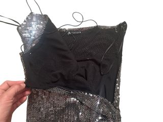 Due minivestiti blu e argento