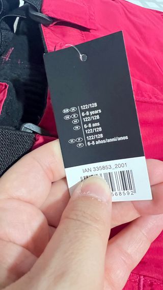 Pantalón Mono Esquí Rojo 6-8 Años Nuevo