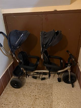 Triciclo gemelar casi nuevo