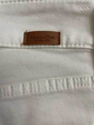 Pantalón vaquero blanco Massimo Dutti T.38. Nuevo