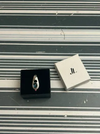 Colgante de plata 925 y oro 750 con piedras