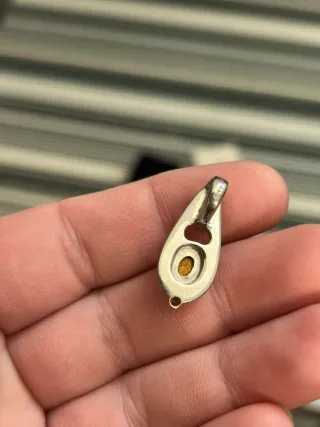 Colgante de plata 925 y oro 750 con piedras