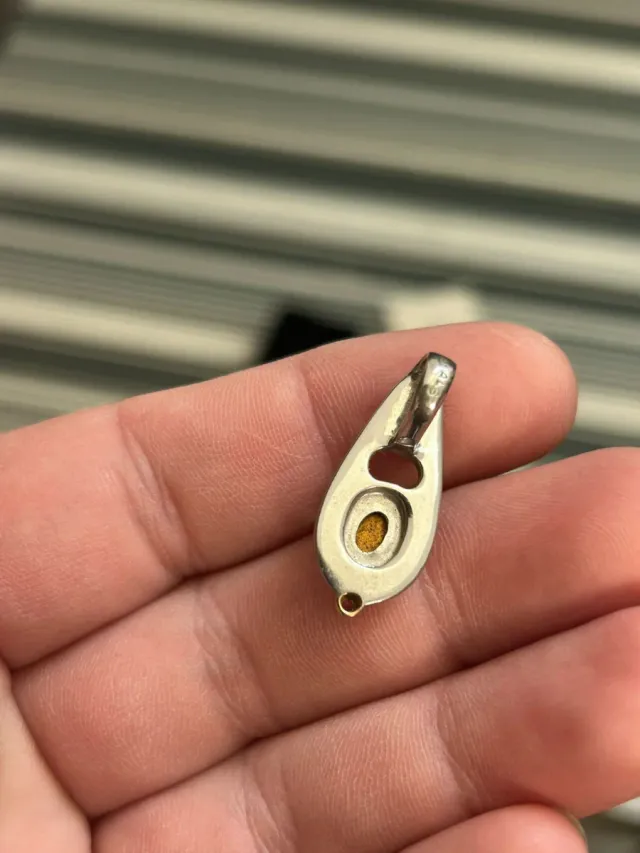 Colgante de plata 925 y oro 750 con piedras