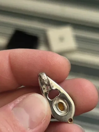 Colgante de plata 925 y oro 750 con piedras