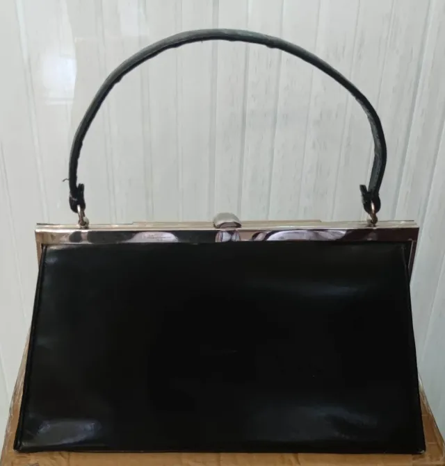 Bolso piel negro clásico