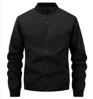 Chaqueta bomber negra hombre