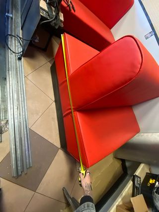 Sofá Polipiel Rojo Bar/Restaurante