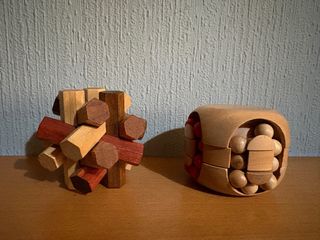 Lote 2 Puzzles Madera