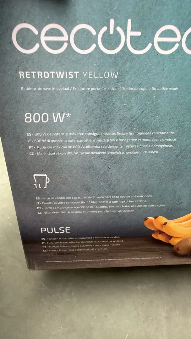 Batidora Cecotec Vaso Retro Crema