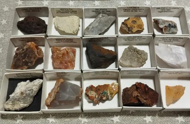 Lote de 15 minerales coleccionismo