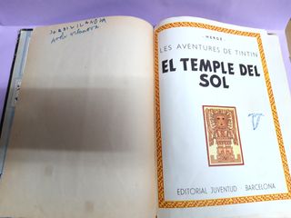 TINTÍN. EL TEMPLE DEL SOL. 1ª EDICIÓN. EDIT JUVENT
