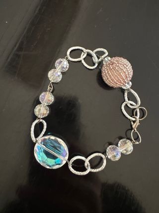 Bracciale Zara con perle rosa e cristalli