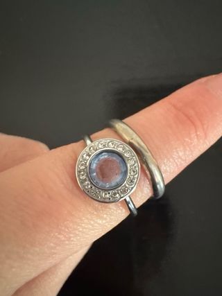 Anelli Zara Argento e Blu Regolabili