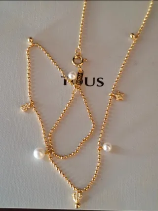 Cadena Tous Oro con Perlas y Dijes