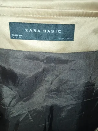 Chaqueta mujer, Zara Basic dorada Talla L