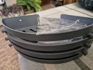 Estantería de esquina gris