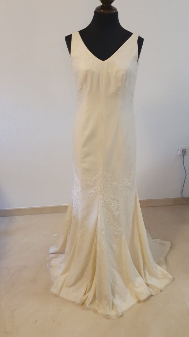 Vestido de Novia Nuevo Encaje y Godets