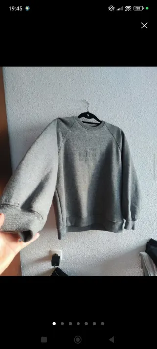 Conjunto Chándal Zara Viral Gris purpurina