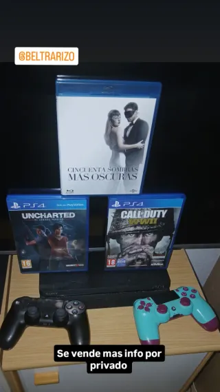 Consola PS4 + 2 Mandos + 2 Juegos