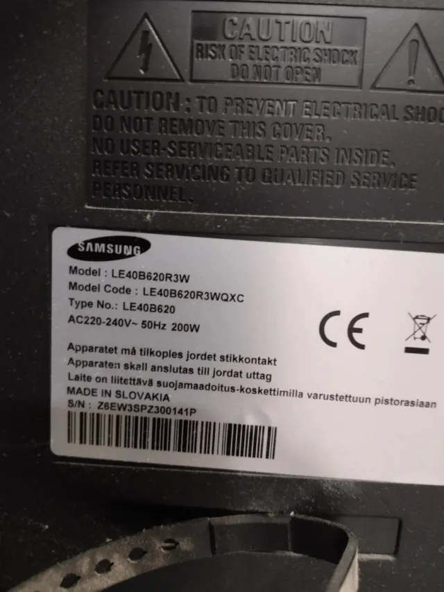 Televisor Samsung 40 Negro