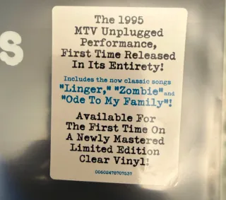 The Cranberries - MTV Unplugged Vinile Trasparente