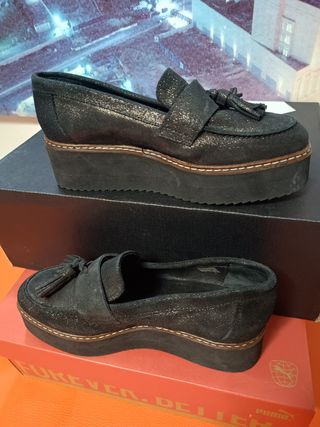 Mocasines plataforma KG Kurt Geiger negros