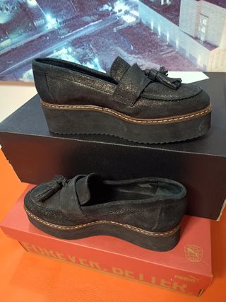 Mocasines plataforma KG Kurt Geiger negros