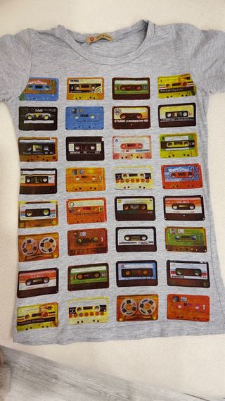 Camiseta Vintage Cassettes Talla S