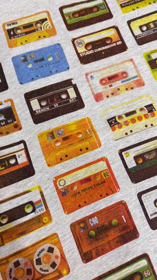 Camiseta Vintage Cassettes Talla S