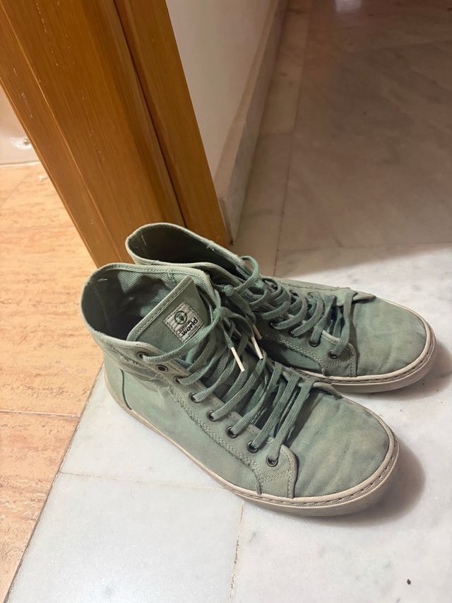 Zapatillas altas verdes
