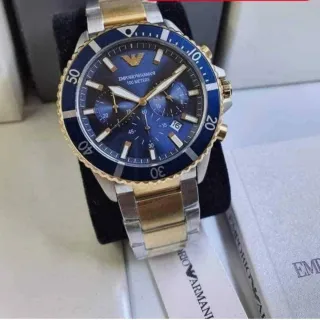 Orologio Emporio Armani Uomo Blu e Oro