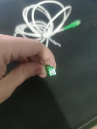 Cable Fibra Óptica Blanco Verde