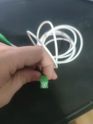 Cable Fibra Óptica Blanco Verde