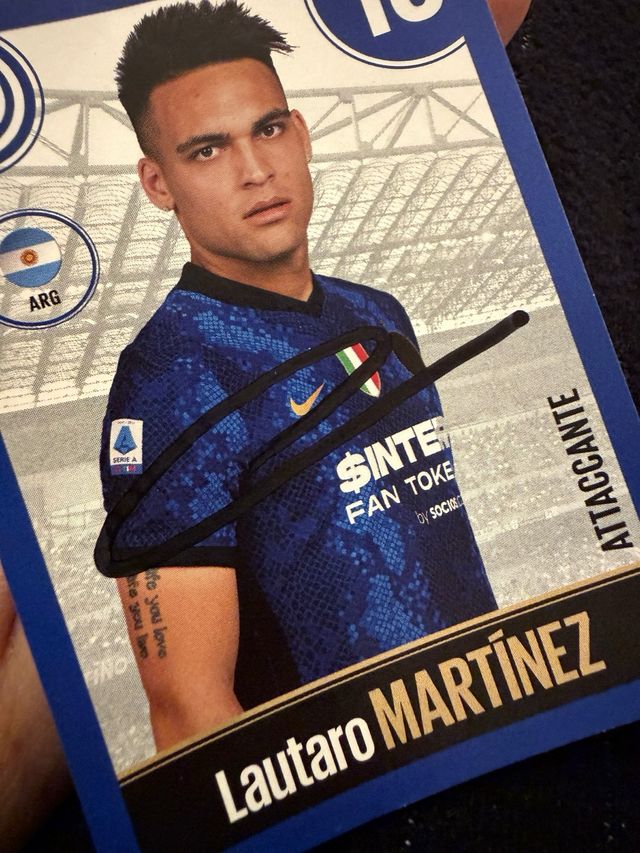 Autografo Lautaro Martinez - Figurina Inter
