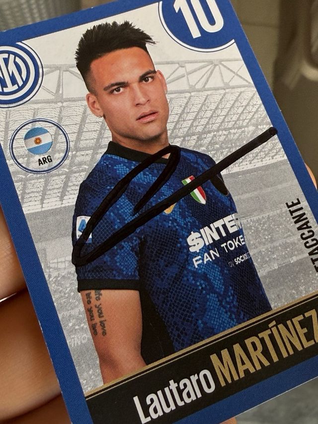 Autografo Lautaro Martinez - Figurina Inter