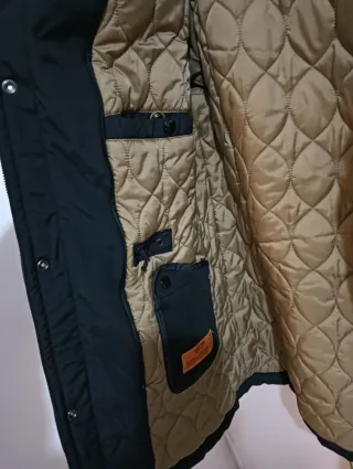 Chaqueta Schott NYC Negra con Forro Beige