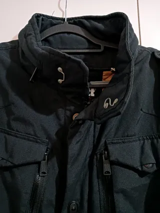 Chaqueta Schott NYC Negra con Forro Beige